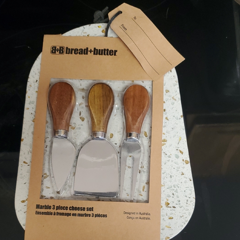 Bread+Butter 3-Piece Cheese Knife Set with Wooden Handles